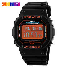 Оригінальні спортивні чоловічі годинники Skmei (Скмей) 1134 Black Orange, фото 3
