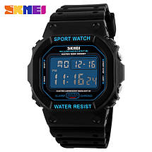 Оригінальні спортивні чоловічі годинники Skmei (Скмей) 1134 Black Blue, фото 3