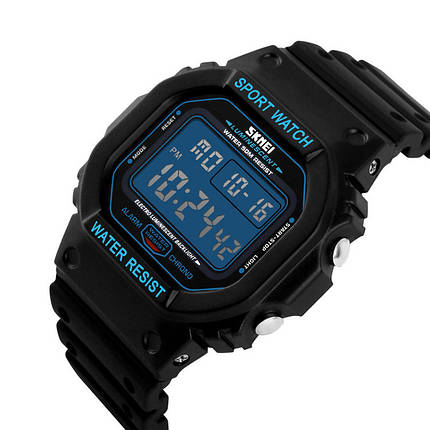 Оригінальні спортивні чоловічі годинники Skmei (Скмей) 1134 Black Blue, фото 2