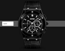Класичні чоловічі годинники Skmei (Скмей) 9157 Black, фото 2