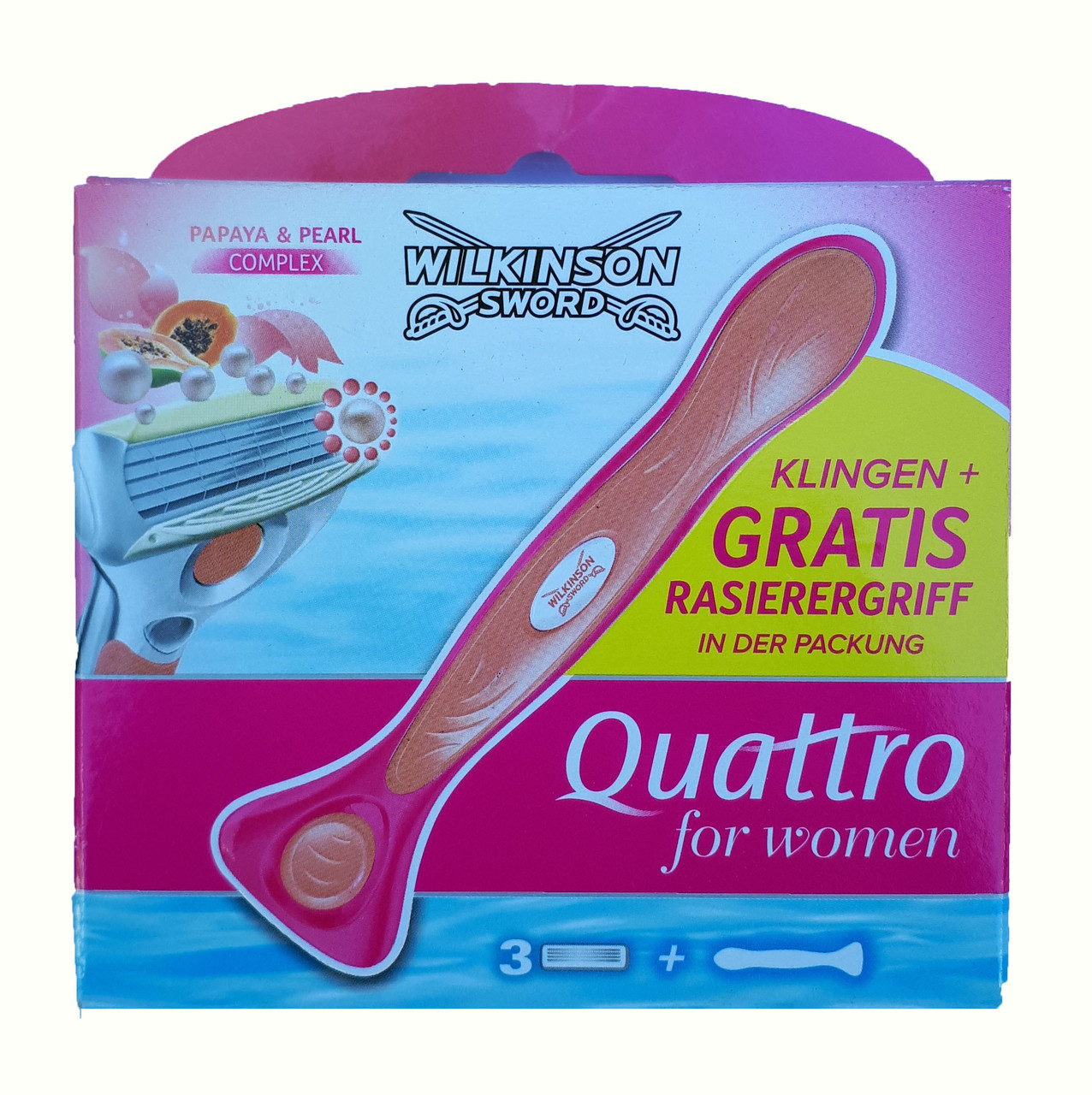 Станок для гоління Wilkinson Quattro + 3 касети