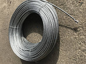 Трос сталевий оцинкований (6х7) ф4 мм