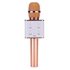 Безпровідний мікрофон караоке колонка Bluetooth MagicMusic Q7 з чохлом Rose Gold (Niz00565)