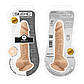 Фалоїмітатор Silexd Tomas Premium Silicone Dildo MODEL 1 size 9" Flesh, 23х4,9 см., фото 3
