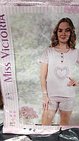 Модная пижама футболка с шортиками "Miss Victoria"