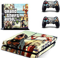 Вінілові наклейки для PS4 і Dualshock Grand Theft Auto 5 (GTA 5) Custom Skin