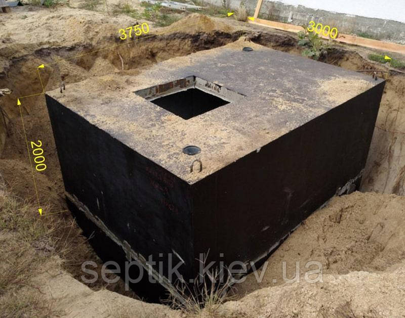 Погріб бетонний 22 м. куб. водонепроникний
