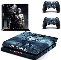 Виниловые наклейки для PS4 и Dualshock Witcher 3 Wild Hunt (Ведьмак) Custom Skin