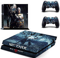 Вінілові наклейки для PS4 і Dualshock Witcher 3 Wild Hunt (Відьмак) Custom Skin