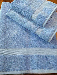 Махровий рушник для готелів 40х70 блакитний