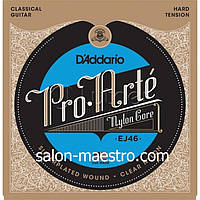 Струны для классической гитары нейлоновые D`Addario EJ46 PRO ARTE Hard