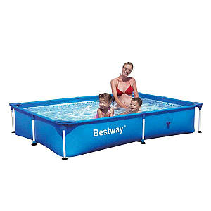 Каркасний басейн Bestway 56401, 221 х 150 х 43 см, блакитний