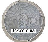 Люк чавунний каналізаційний полегшений типу "ПЛ-1" із замком, фото 2