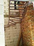 Поворотно-забіжної каркас сходів під обшивку. П-подібні сходи, фото 4