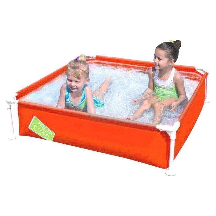 Каркасний басейн Bestway 56217, 122 х 122 х 30.5 см, жовтогарячий, фото 1