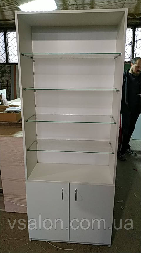 Косметологічна шафа зі скляними полицями та тумбою V356, фото 1