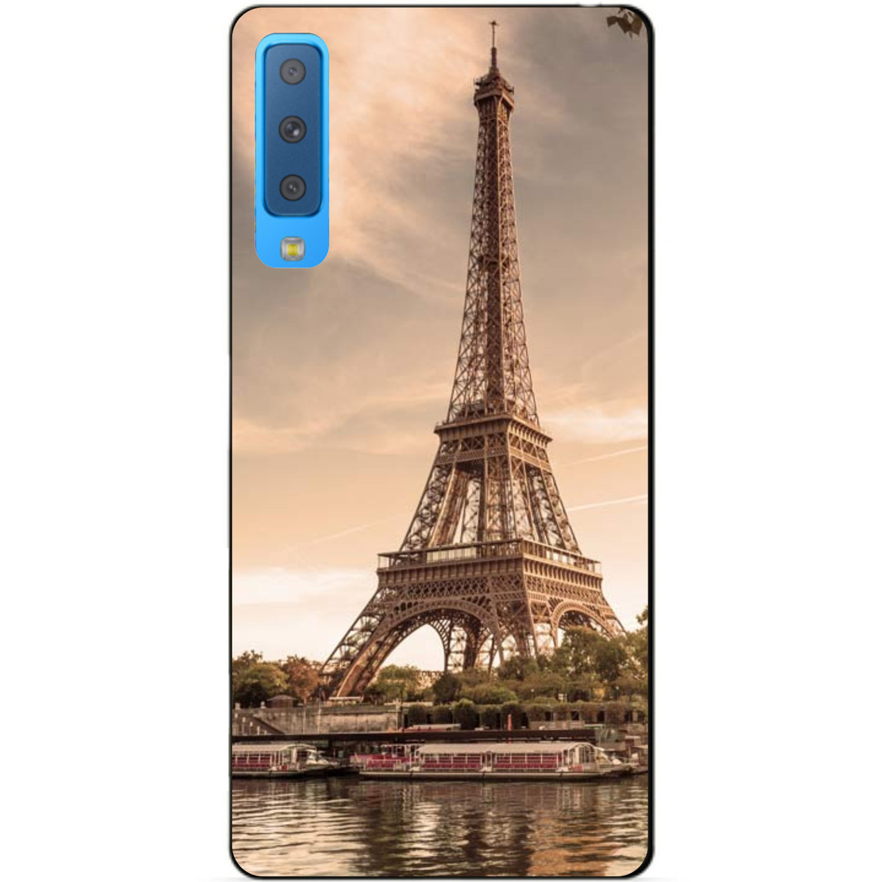 Бампер силіконовий для Samsung A7 2018 Galaxy A750 з малюнком Париж