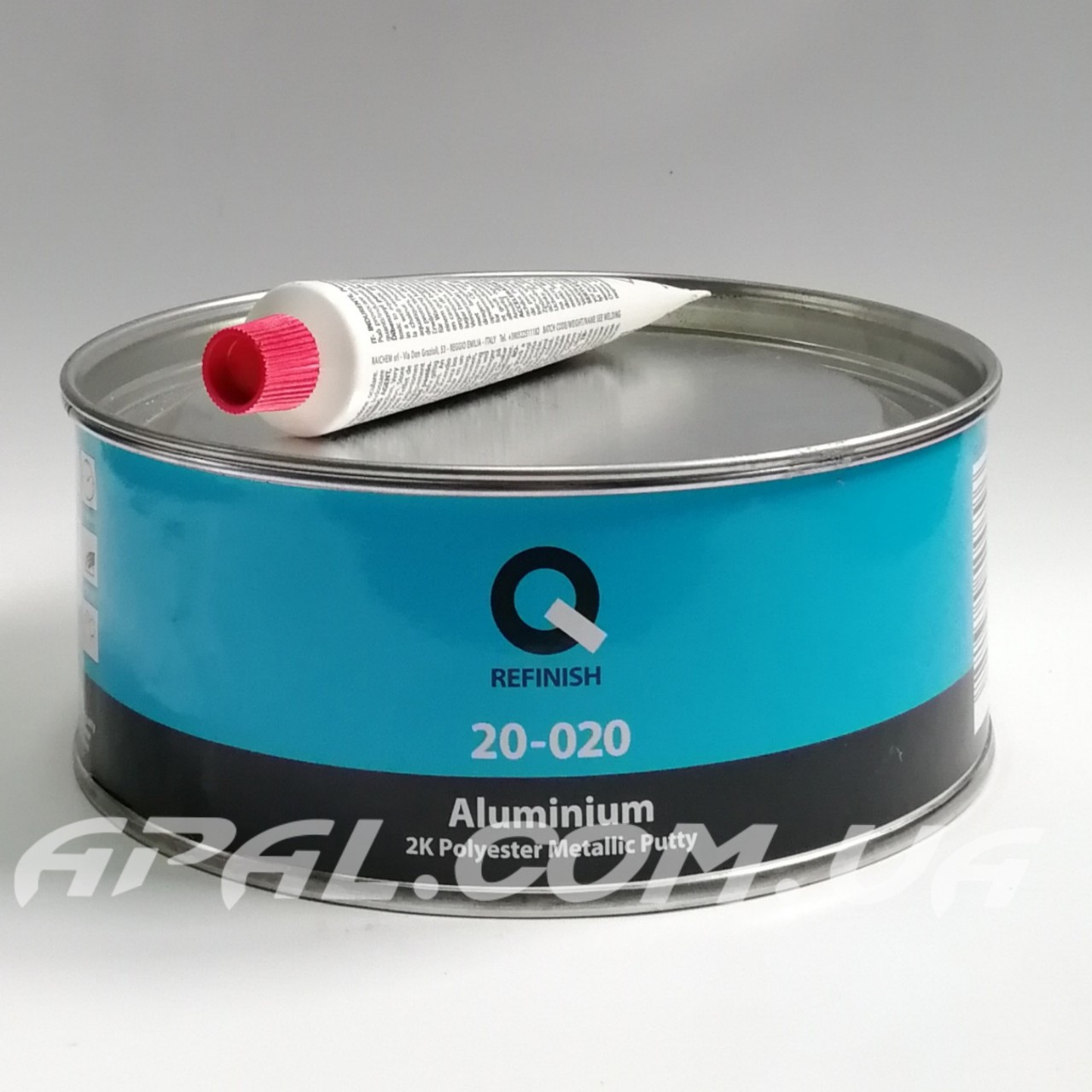 Q-Refinish 20-020 Поліефірна шпатлівка ALUMINIUM посилена частинками алюмінію (1 кг)