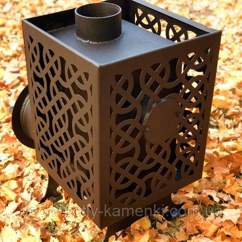 Піч для сауни "Затишок" з ажурною сіткою для каменів