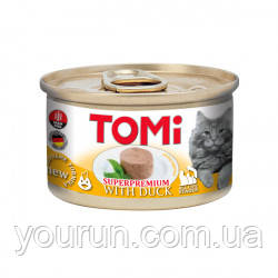 TOMi (Томі) SUPERPREMIUM КАЧКА (duck) консерва корм для кішок, мус, банку 85 р., фото 1