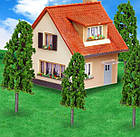 Набір дерев 10 шт., 4,8-16 см для діорам, мініатюри, макетів залізниці, архітектури, фото 4