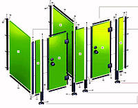 Туалетные перегородки без заполнения 16 мм сборный конструктор