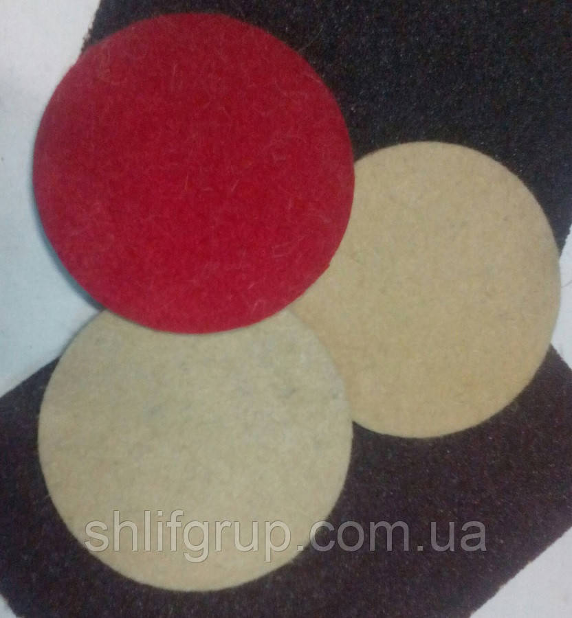 Фетровий липучка коло 125 мм х 6 мм полірувальний, фото 1