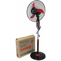 Вентилятор GFS-4011 GRUNHELM підлоговий (3 швидкості, нічне підсвічування) чорний / червоний 79787