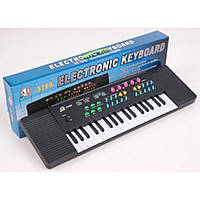 Синтезатор детский Electronic Keyboard MQ-3788 с микрофоном от сети и от батареек