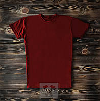Мужская стильная футболка (без принта) красная