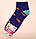 Укорочені яскраві шкарпетки бавовняні з малюнком 41-43р, фото 2