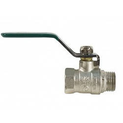 Кран кульовий Цинковий (Економ) гайка-штуцер ручка ГШР 1/2