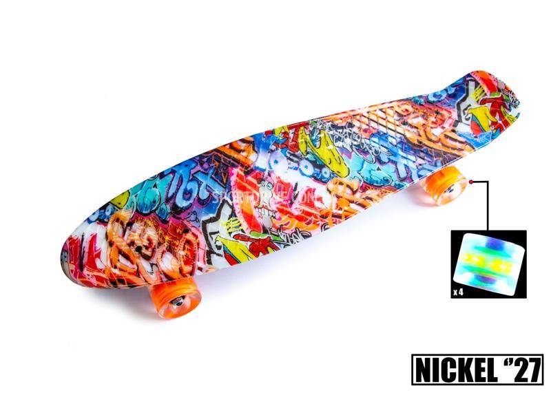 Penny Board Nickel 27" Graffity. Світяться колеса