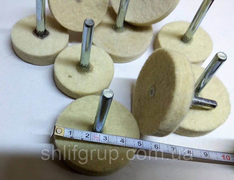 Фетр на дриль 50/10/6 круг полірувальний, фото 1