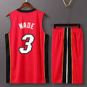 Червона баскетбольна форма Вейд 3 команда Маямі Хіт Wade Miami Heat, фото 3