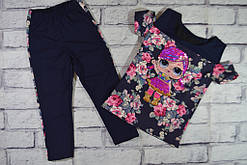 Костюм із паєтками сірий "Лол", розміри від 3 до 8 років