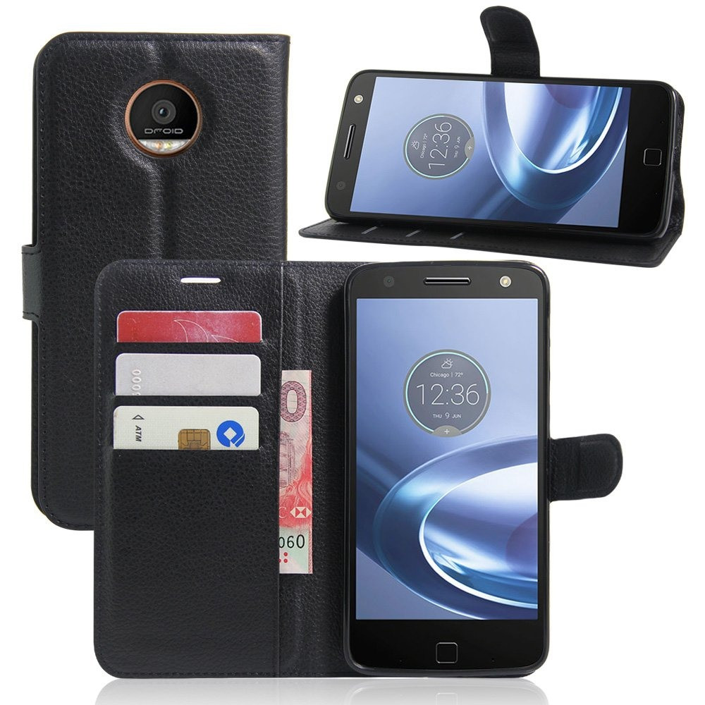 Чохол-книжка Litchie Wallet для Motorola Moto Z XT1650 Чорний