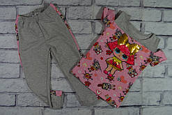 Костюм із паєтками сірий "Лол", розмір 98-104 см