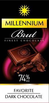 Шоколад Millenium Favorite Brut 74% какао 100 g x 30 шт