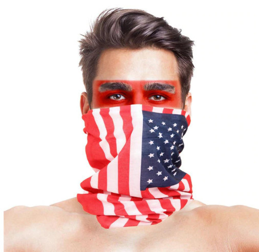 Бандана Buff! Безшовна пов'язка на обличчя і голову прапор США! Балаклава!