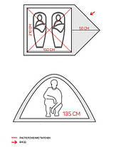 Палатка туристична 2-х місцева (США) 2-х шарова Green Camp 1001-B, фото 2