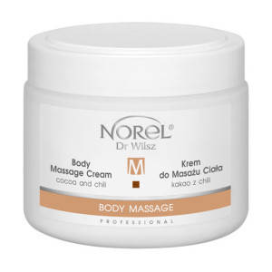 Розігрівальний масажний крем для тіла з какао та чилі BODY MASSAGE CREAM ― COCOA AND CHILLI Norel 500 мл