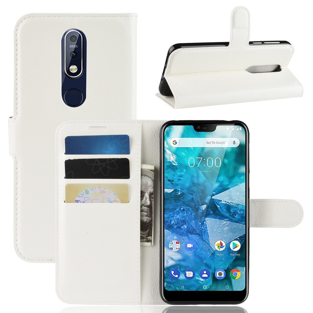 Чохол-книжка Litchie Wallet для Nokia 7.1 Білий