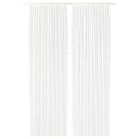 Гардины IKEA LILLYANA 145x300 см 2 шт белые с узором 303.865.24