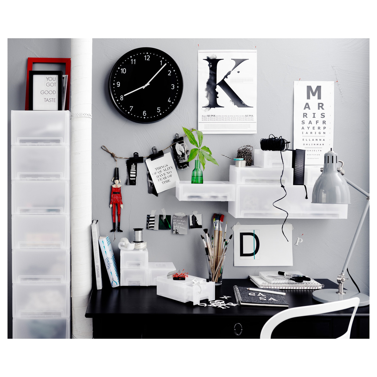 Часы IKEA BONDIS настенные черный 701.524.67 - фото 3 - id-p930349068