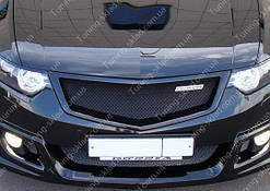 Решітка радіатора Honda Accord 8 з окантовкою (тюнінг решітка на Хонда Акорд 8)