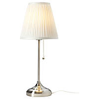 Настольная лампа IKEA ÅRSTID никелированная/белая, белый 702.806.34