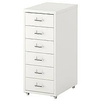 Комод IKEA HELMER на колесиках 28x43x69 см белая 102.510.45