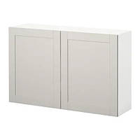 Навесной шкаф c дверцами IKEA KNOXHULT 120x75 см серый 003.267.96