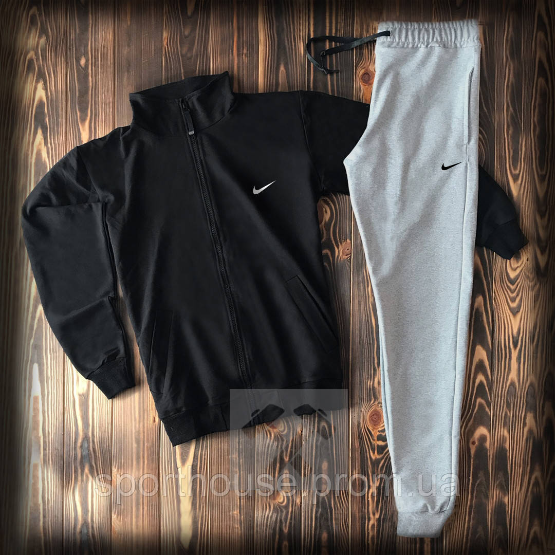 Спортивний костюм Nike чорного і сірого кольору (люкс) XS